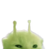 glorp peeking at you with his menacing eyes